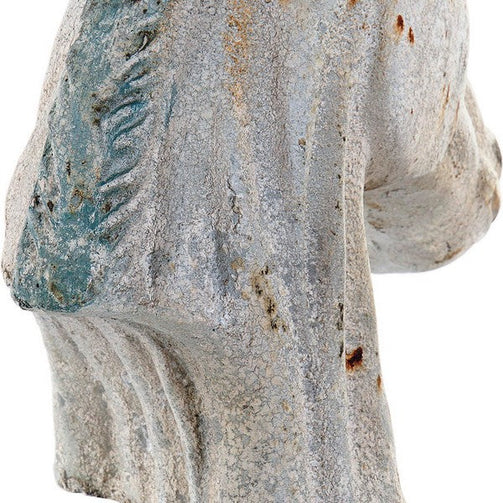 Sculpture Dekodonia Horse White Aged finish (14 x 30 x 31 cm) Dekodonia