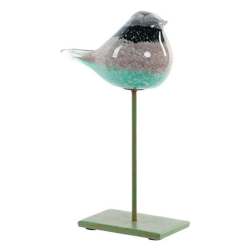 Decorative Figure Dekodonia Bird Metal Crystal (13 x 8 x 25 cm) Dekodonia