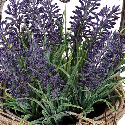 Decorative Flower Dekodonia Lilac Plastic Iron rattan (16 x 10 x 21 cm) Dekodonia