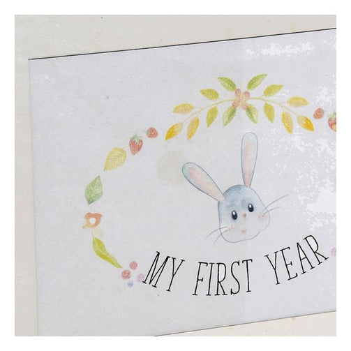 Photo frame Dekodonia My Firts Year Crystal MDF Wood (45 x 1 x 35 cm) Dekodonia
