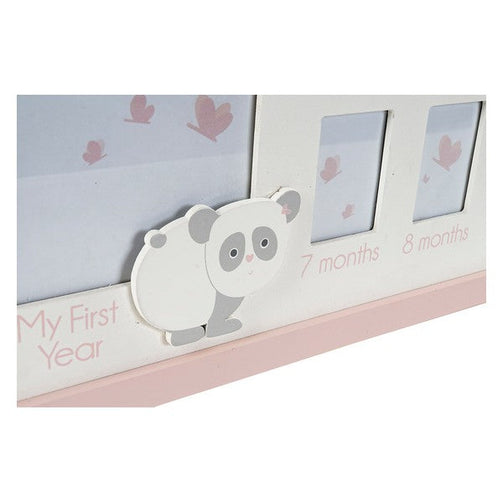 Photo frame Dekodonia Wood Crystal Panda bear (63 x 1 x 29 cm) (2 pcs) Dekodonia