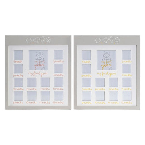 Photo frame Dekodonia Wood Crystal Chicken (32 x 1 x 32 cm) (2 pcs) Dekodonia