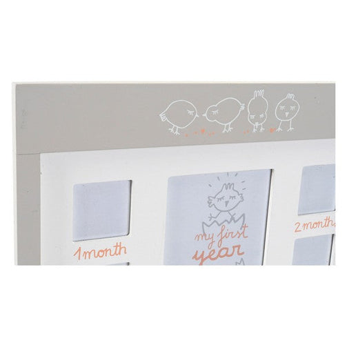 Photo frame Dekodonia Wood Crystal Chicken (32 x 1 x 32 cm) (2 pcs) Dekodonia