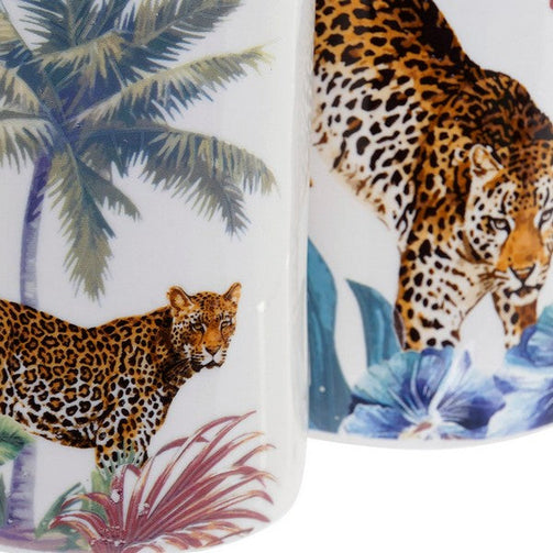 Bath Set Dekodonia Porcelain Leopard (2 pcs) Dekodonia