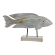 Decorative Figure Dekodonia Metal Mango wood Fish (43 x 7 x 23 cm) Dekodonia