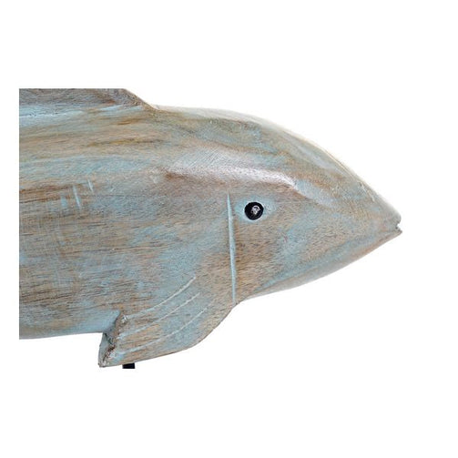 Decorative Figure Dekodonia Metal Mango wood Fish (43 x 7 x 23 cm) Dekodonia