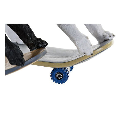 Decorative Figure Dekodonia Dog Skateboard Resin (2 pcs) (18 x 9 x 18 cm) Dekodonia