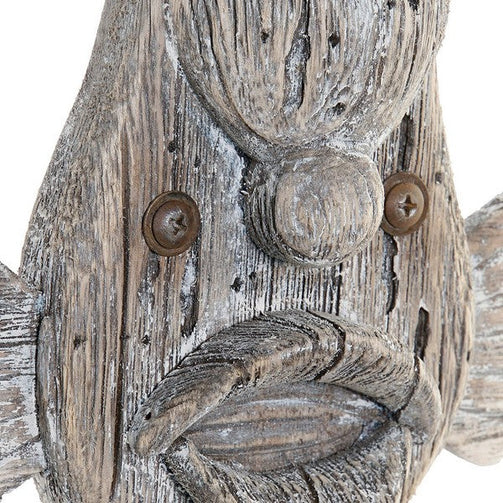 Decorative Figure Dekodonia Metal Paolownia wood Fish (18 x 4 x 35 cm) Dekodonia