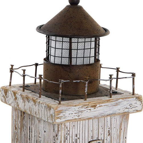 Headlight Dekodonia Ornamental Sailor Metal Paolownia wood (10 x 10 x 36 cm) Dekodonia