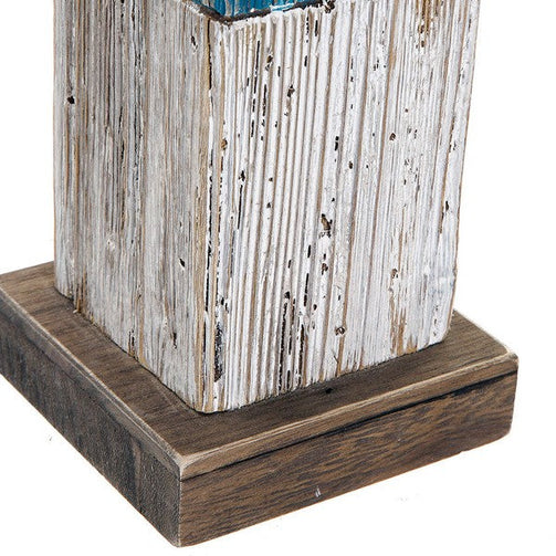 Headlight Dekodonia Ornamental Sailor Metal Paolownia wood (10 x 10 x 36 cm) Dekodonia