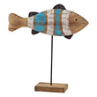 Decorative Figure Dekodonia Wood Metal Fish (32 x 8 x 35 cm) Dekodonia