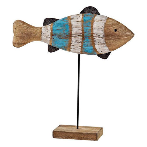 Decorative Figure Dekodonia Wood Metal Fish (32 x 8 x 35 cm) Dekodonia