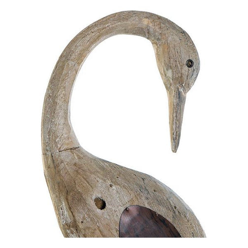 Decorative Figure Dekodonia Bird Wood Metal (20 x 13 x 78 cm) Dekodonia