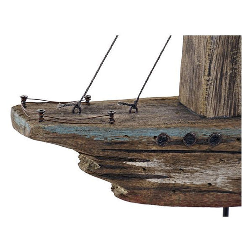 Decorative Figure Dekodonia Wood Metal Barco (39 x 8 x 44 cm) Dekodonia