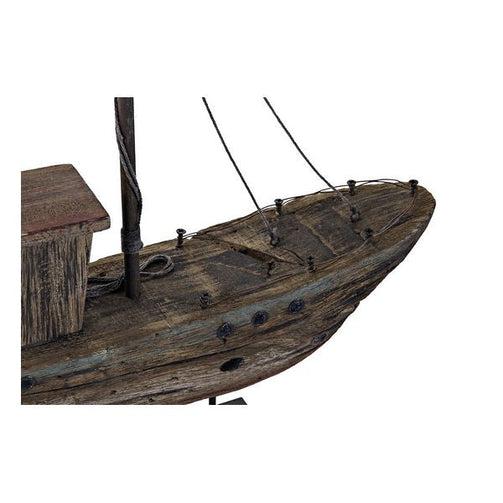 Decorative Figure Dekodonia Wood Metal Barco (39 x 8 x 44 cm) Dekodonia