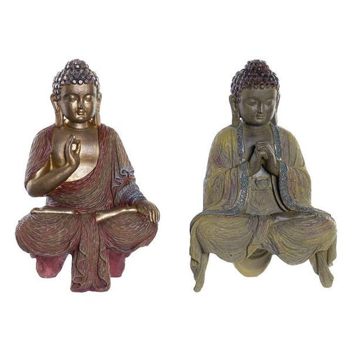 Decorative Figure Dekodonia Resin Buddha (2 pcs) (18 x 12 x 28 cm) Dekodonia