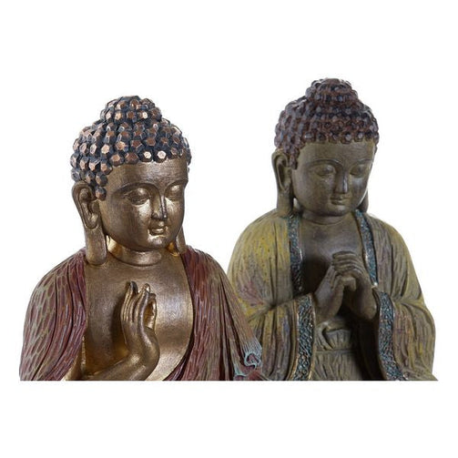 Decorative Figure Dekodonia Resin Buddha (2 pcs) (18 x 12 x 28 cm) Dekodonia