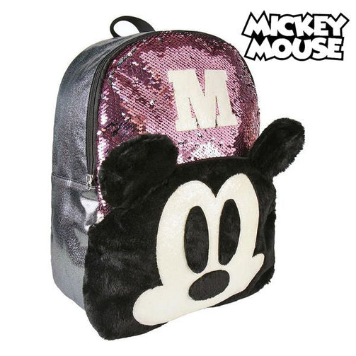 Casual Backpack Mickey Mouse sequins (31 x 40 x 12 cm) Mickey Mouse