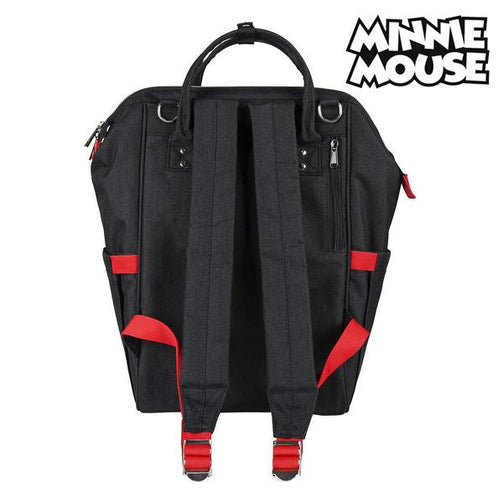 Casual Backpack Minnie Mouse Black Red Minnie Mouse