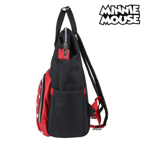 Casual Backpack Minnie Mouse Black Red Minnie Mouse