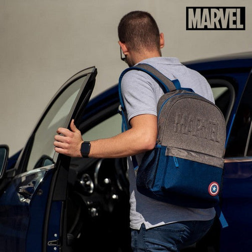 School Bag Captain America The Avengers Navy blue Grey The Avengers