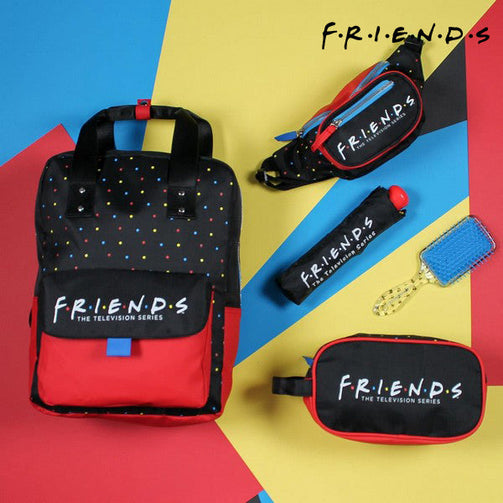 School Bag Friends Black (28 x 28 x 11 cm) Friends
