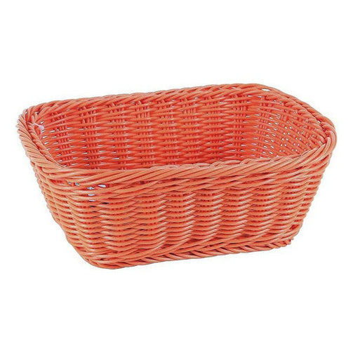 Multi-purpose basket Rectangular Plastic Orange (23 x 18 x 8 cm) BigBuy Home