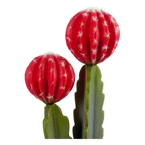 Cactus Plastic Red Cactus (11 x 44 x 16 cm) Ibergarden
