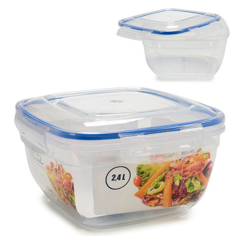 Lunch box Blue Squared BigBuy Home