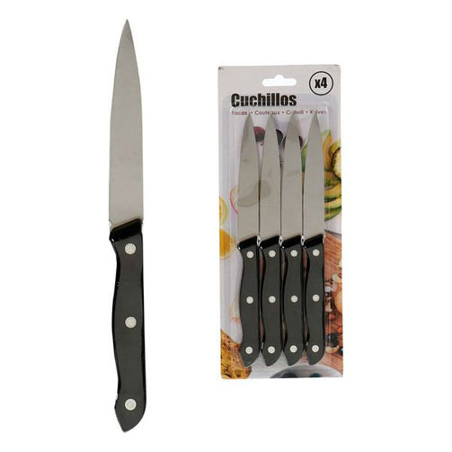 Knife Set Black (1,3 x 28 x 11 cm) (4 pcs) BigBuy Home
