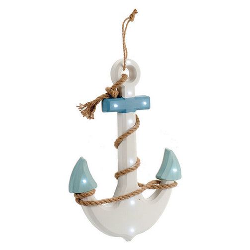 Hanging decoration Rope Wood Rope (4,5 x 46 x 32 cm) LED Lights Gift Decor