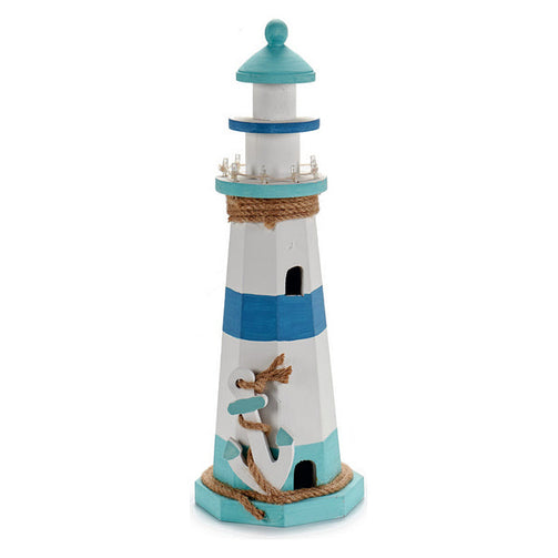 Decorative Figure Wood (14,5 x 44 x 14,5 cm) LED Lights Gift Decor