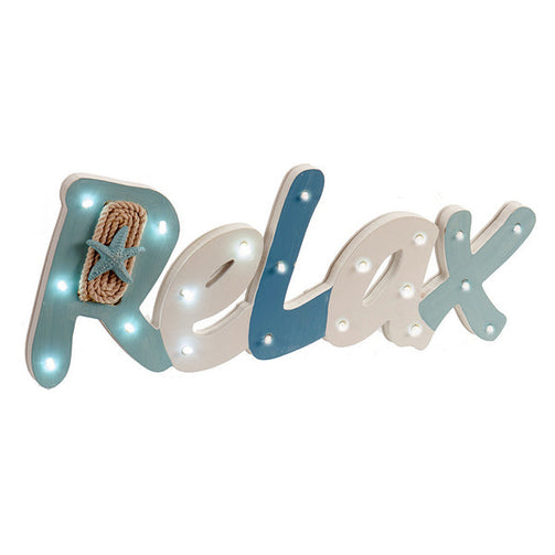 Wooden Sign Rope 20 (3 x 20 x 41 cm) LED Lights Gift Decor