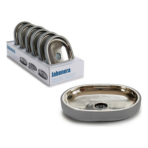 soap dish Steel (9,5 x 2,5 x 13 cm) BigBuy Home