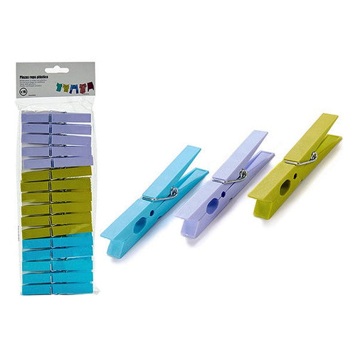 Clothes Pegs Plastic (16 Pieces) BigBuy Home