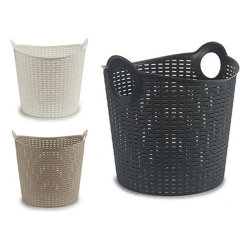 Multi-purpose Plastic Basket Rattan (38,5 x 37,5 x 40,5 cm) BigBuy Home