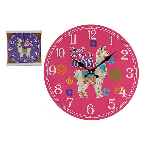 Wall Clock Wood (3 x 33,8 x 33,8 cm) Gift Decor