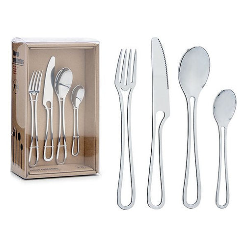 Pieces of Cutlery Stainless steel (16,5 x 7 x 26,5 cm) (16 pcs) BigBuy Home