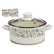 Pot with Glass Lid Enamelled Steel (Ø 18 cm) BigBuy Home