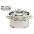 Casserole with Lid Enamelled Steel (0.010 L) (28,5 x 18,5 x 21,8 cm) BigBuy Home