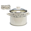 Casserole with Lid Enamelled Steel BigBuy Home