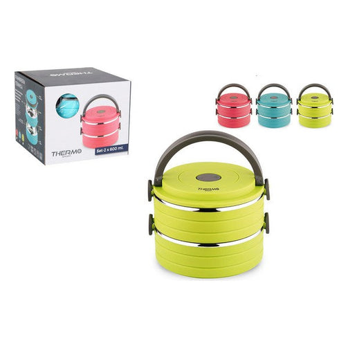 Set of lunch boxes ThermoSport Stackable Thermal (2 uds) (1,2 L) ThermoSport