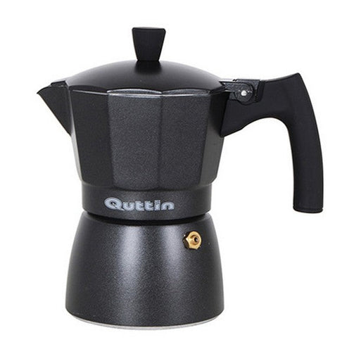 Italian Coffee Pot Quttin Darkblack Induction Black Quttin