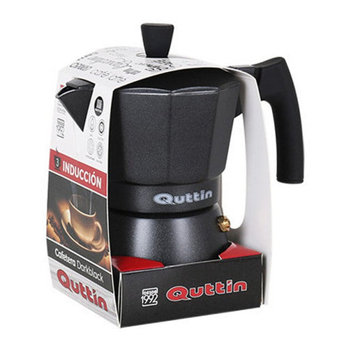 Italian Coffee Pot Quttin Darkblack Induction Black Quttin