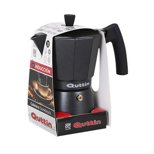 Italian Coffee Pot Quttin Darkblack Induction Black Quttin