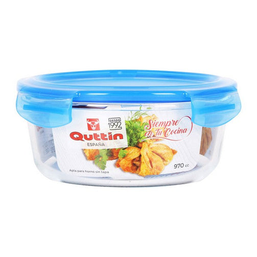 Hermetic Lunch Box Quttin Circular Crystal Blue Quttin