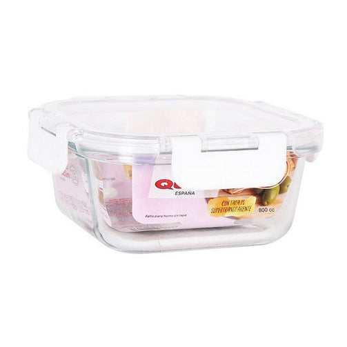 Hermetic Lunch Box Quttin Squared Acrylic Transparent Quttin