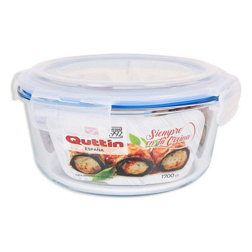 Hermetic Lunch Box Quttin Circular With lid (1700 cc) Quttin