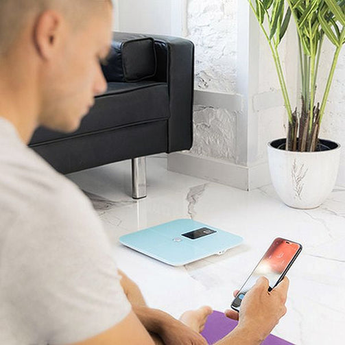 Digital Bathroom Scales Cecotec Surface Precision 10400 Smart Healthy Vision Blue Cecotec