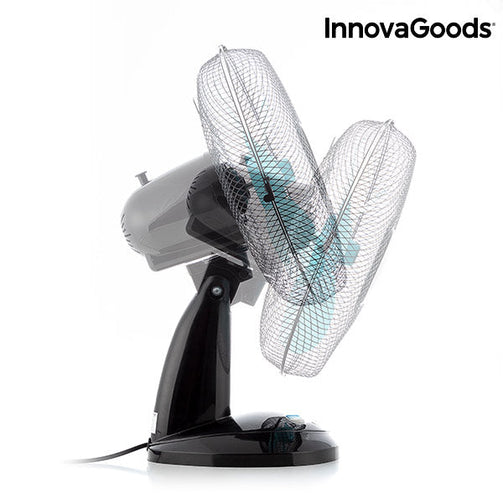 Table Fan InnovaGoods Ø 30 cm 35W Black Blue InnovaGoods